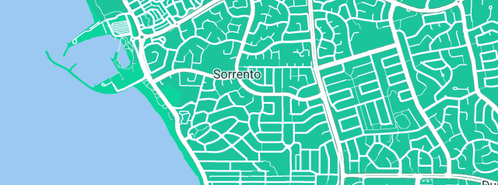 Map showing the location of Sorrento Plumbing And Gas in Sorrento, WA 6020