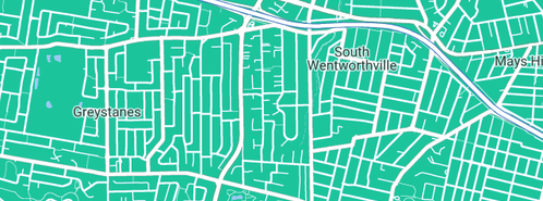 Map showing the location of Gee plumbing & Maintenance Pty Ltd in South Wentworthville, NSW 2145