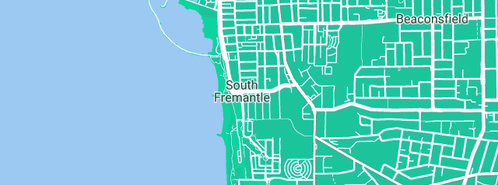 Map showing the location of waste2water in South Fremantle, WA 6162