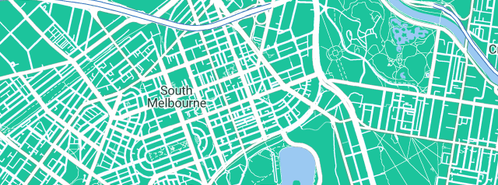 Map showing the location of Pipe Relining Melbourne in South Melbourne, VIC 3205