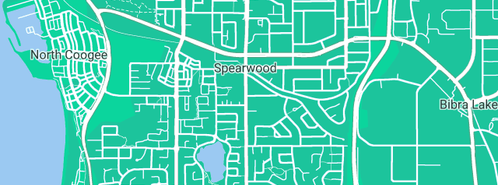 Map showing the location of Coogee Plumbing Services in Spearwood, WA 6163