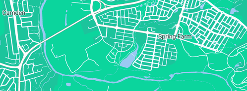 Map showing the location of JMB PLUMBING PTY LTD in Spring Farm, NSW 2570