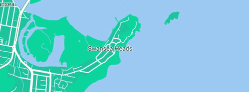 Map showing the location of Fekonja in Swansea Heads, NSW 2281