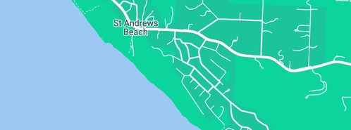 Map showing the location of Plumb Oz Pty Ltd in St Andrews Beach, VIC 3941