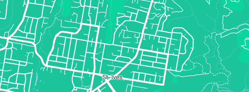 Map showing the location of OManuel Plumbing in St Ives, NSW 2075