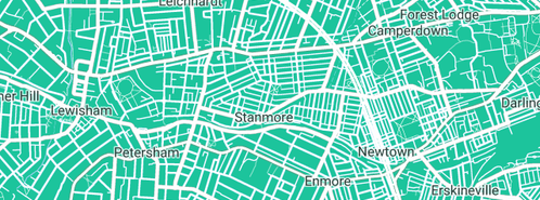 Map showing the location of Test 2 in Stanmore, NSW 2048