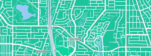 Map showing the location of Button Building & Plumbing in Stirling, WA 6021