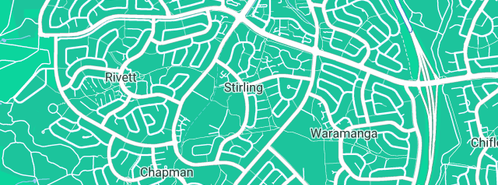 Map showing the location of B & A Plumbing Maintenance Service in Stirling, ACT 2611