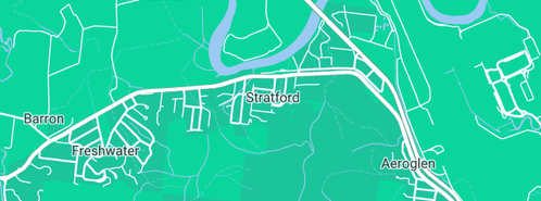 Map showing the location of Nuflow Cairns in Stratford, QLD 4870