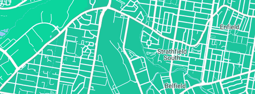 Map showing the location of Pacific Pipeliners Pty Ltd in Strathfield South, NSW 2136