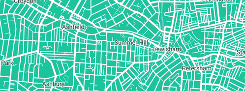 Map showing the location of M R Thomas Pty Ltd in Summer Hill, NSW 2130