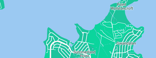 Map showing the location of Craig Exley Plumbing in Summerland Point, NSW 2259