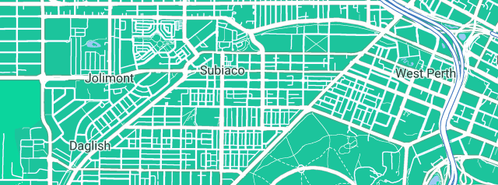 Map showing the location of Abracadabra Plumbing Perth in Subiaco, WA 6008