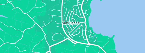 Map showing the location of Urban Plumbing Solutions in Surf Beach, NSW 2536