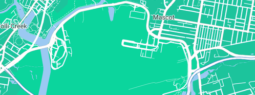 Map showing the location of Resmain Backflow Testing in Sydney Domestic Airport, NSW 2020